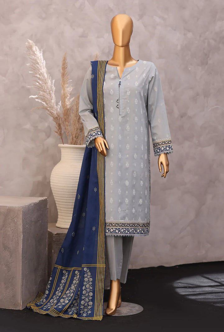 Exclusive by HZ Textiles Unstitched Printed Lawn 3 Piece Suit EPC-7056 - Casual Collection
