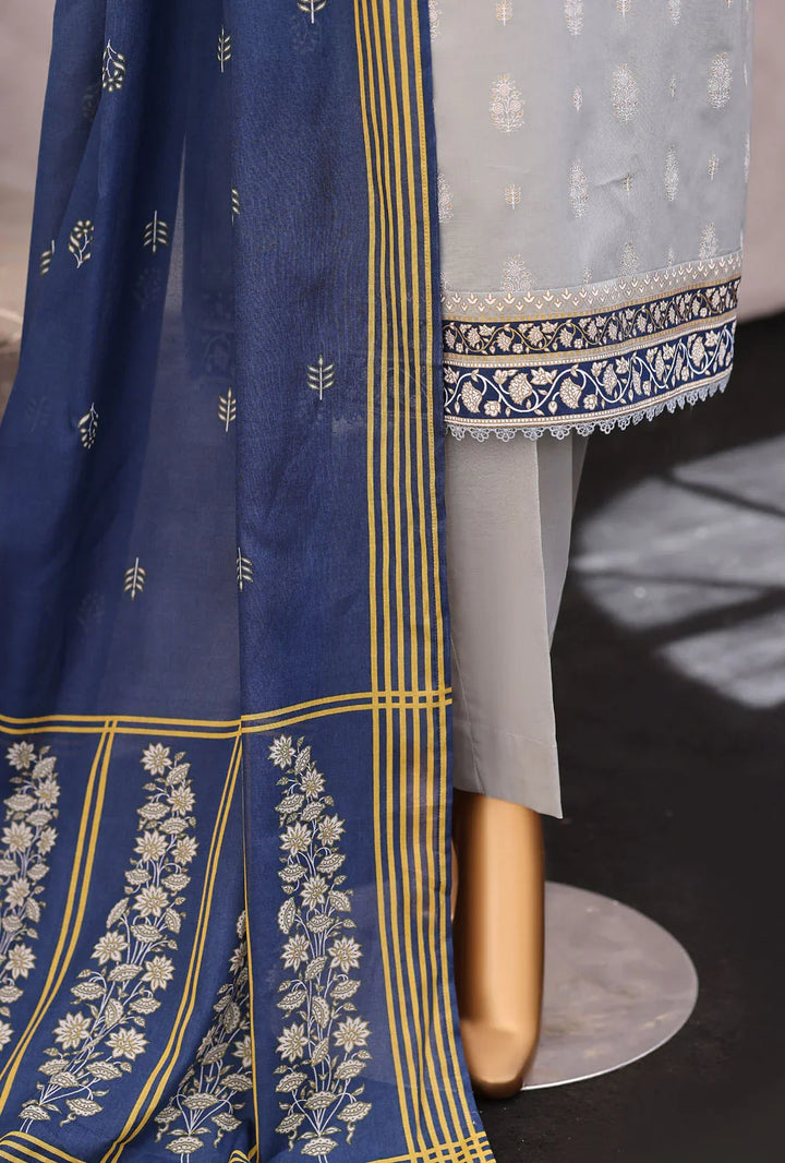 Exclusive by HZ Textiles Unstitched Printed Lawn 3 Piece Suit EPC-7056 - Casual Collection