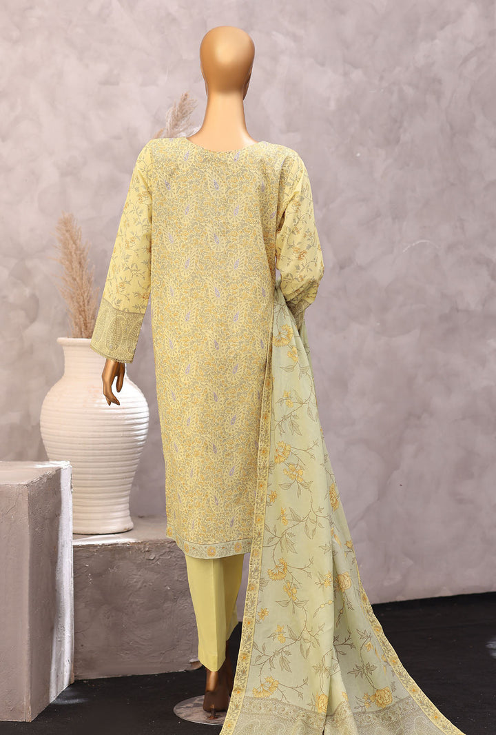 Exclusive by HZ Textiles Unstitched Printed Lawn 3 Piece Suit EPC-7058 - Casual Collection