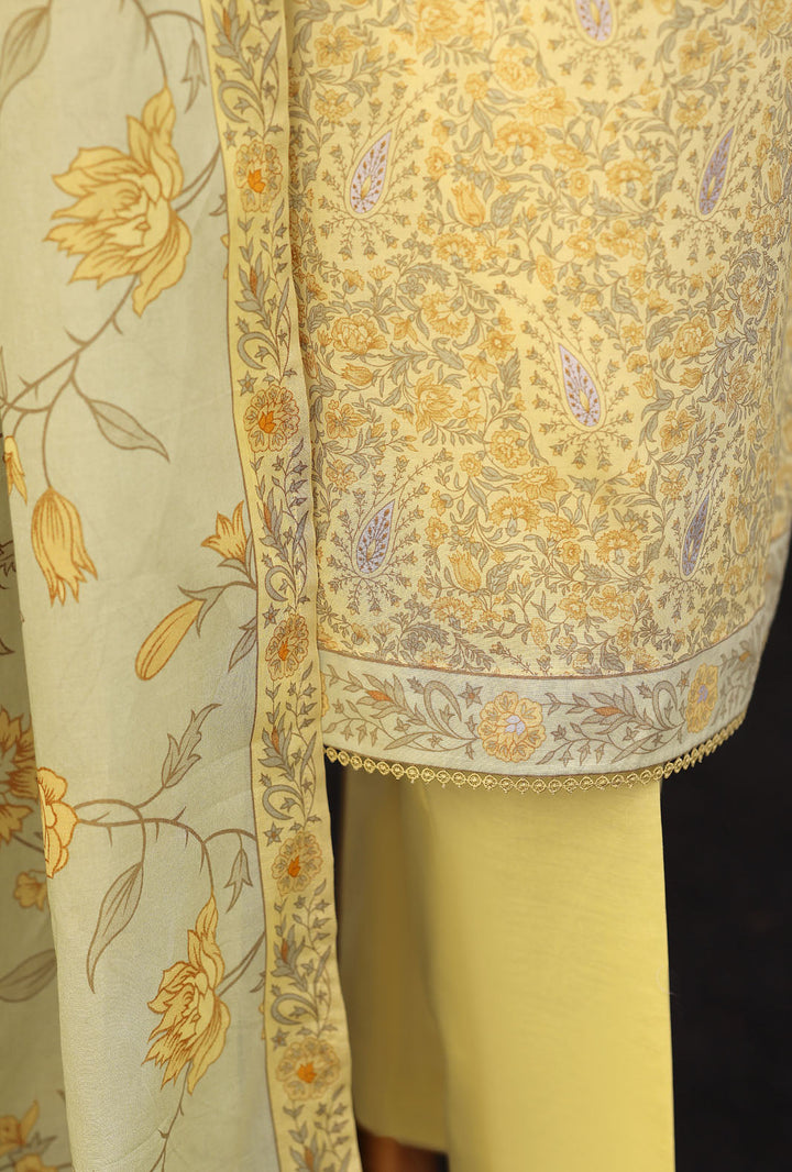 Exclusive by HZ Textiles Unstitched Printed Lawn 3 Piece Suit EPC-7058 - Casual Collection
