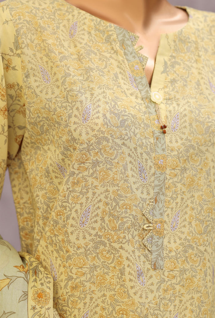 Exclusive by HZ Textiles Unstitched Printed Lawn 3 Piece Suit EPC-7058 - Casual Collection