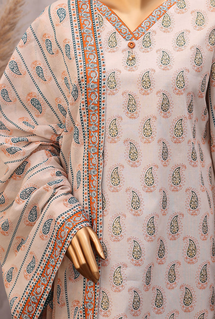 Exclusive by HZ Textiles Unstitched Printed Lawn 3 Piece Suit EPC-7061 - Casual Collection