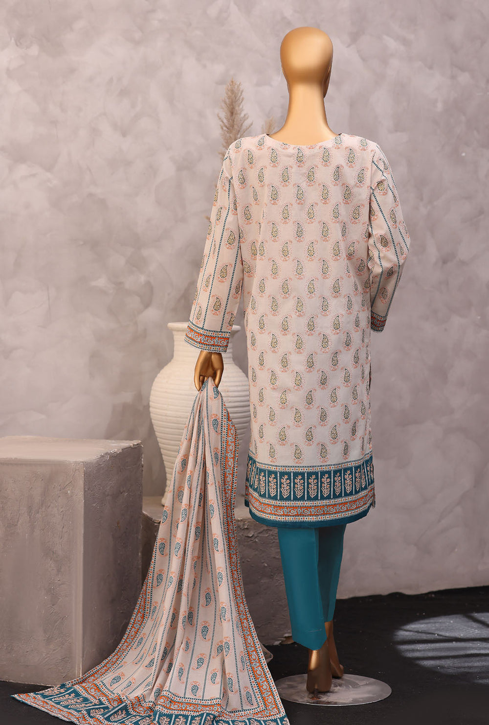 Exclusive by HZ Textiles Unstitched Printed Lawn 3 Piece Suit EPC-7061 - Casual Collection