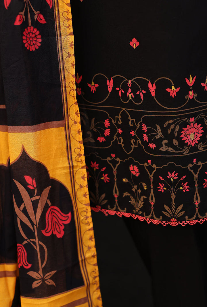 Exclusive by HZ Textiles Unstitched Printed Lawn 3 Piece Suit EPC-7063 - Casual Collection