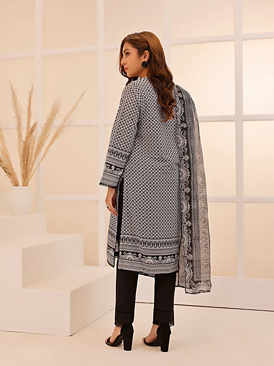 Salitex Women Printed Silk 3 Piece Suit WRS3BA24AL116 - Winter Collection