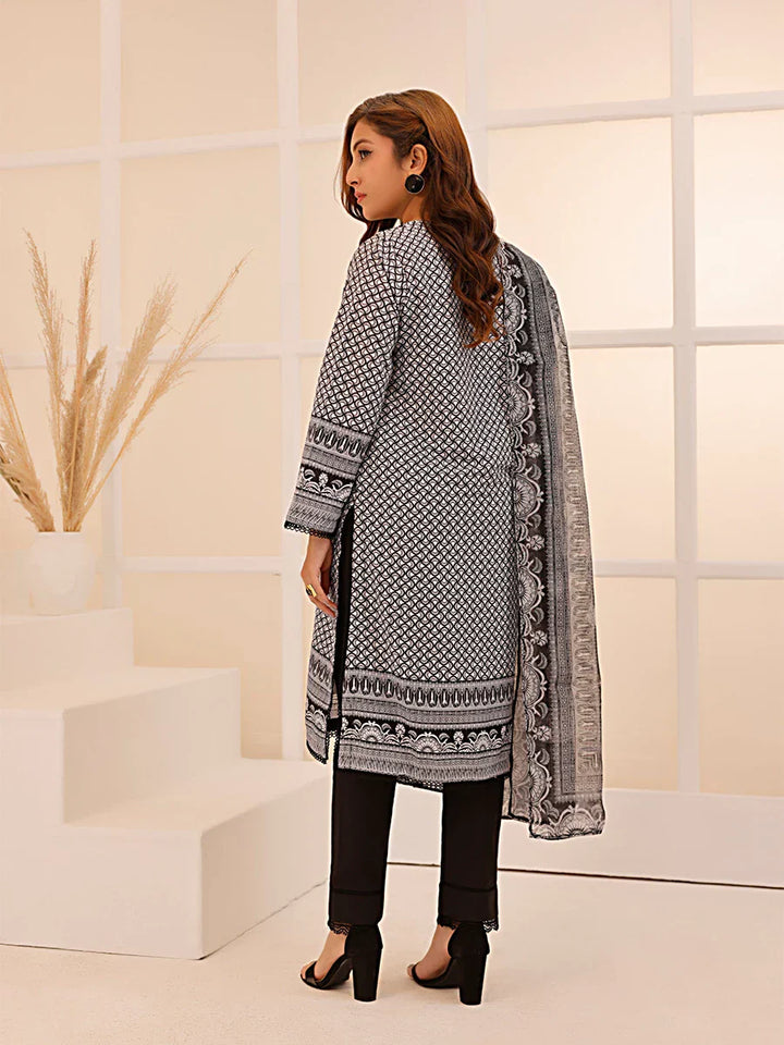 Salitex Women Printed Silk 3 Piece Suit WRS3BA24AL116 - Winter Collection