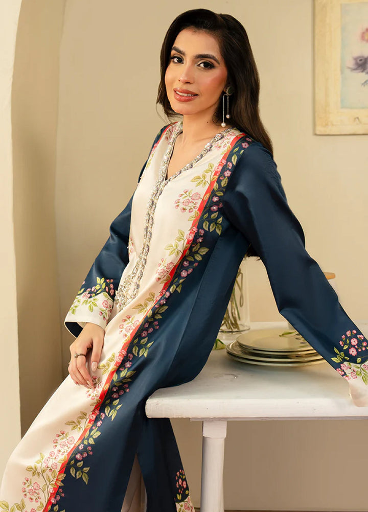 Celeste by Imrozia Pret Hand work Shamooz Silk 3 Piece SP-106 Eclipse