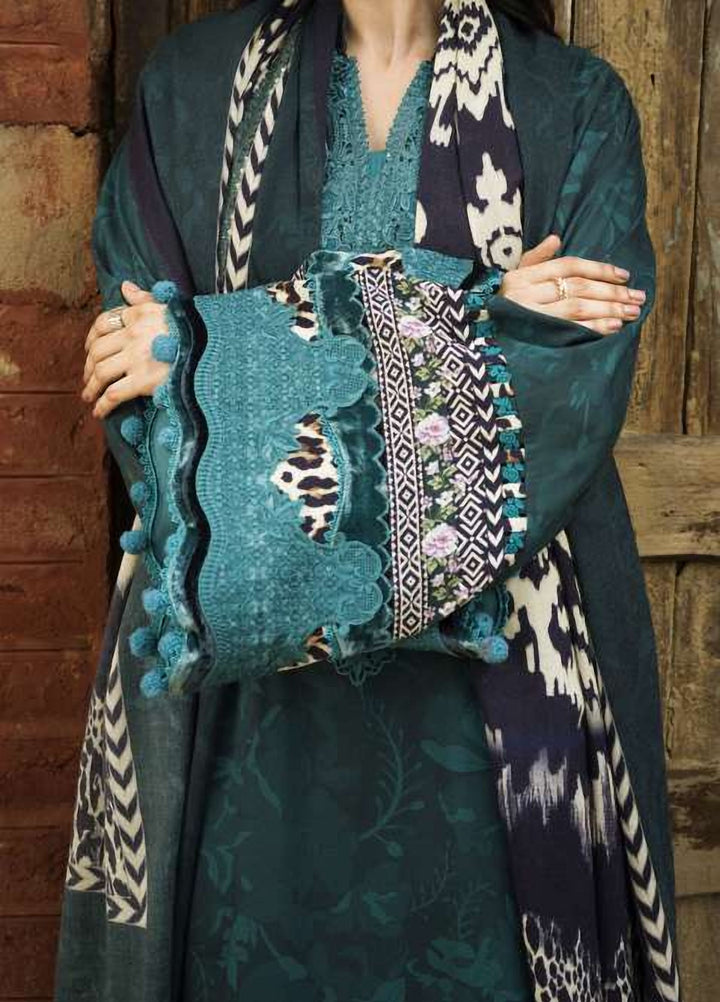 Wilderness by Elaf Unstitched Printed Marina Twill 3 Piece Suit EL26UW Dusk EWR-5B - Winter Collection