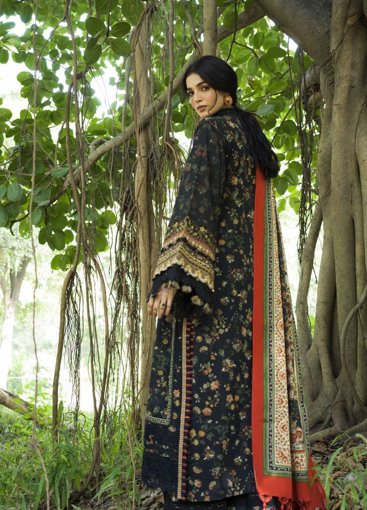 Wilderness by Elaf Unstitched Printed Khaddar 3 Piece Suit EL26UW Noire EWR-8A - Winter Collection