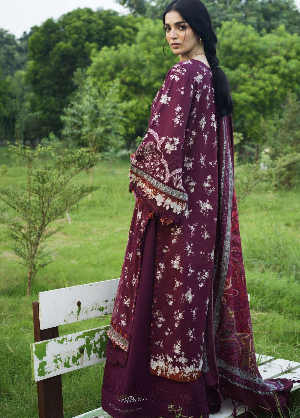 Wilderness by Elaf Unstitched Printed Khaddar 3 Piece Suit EL26UW Rowan EWR-2A - Winter Collection