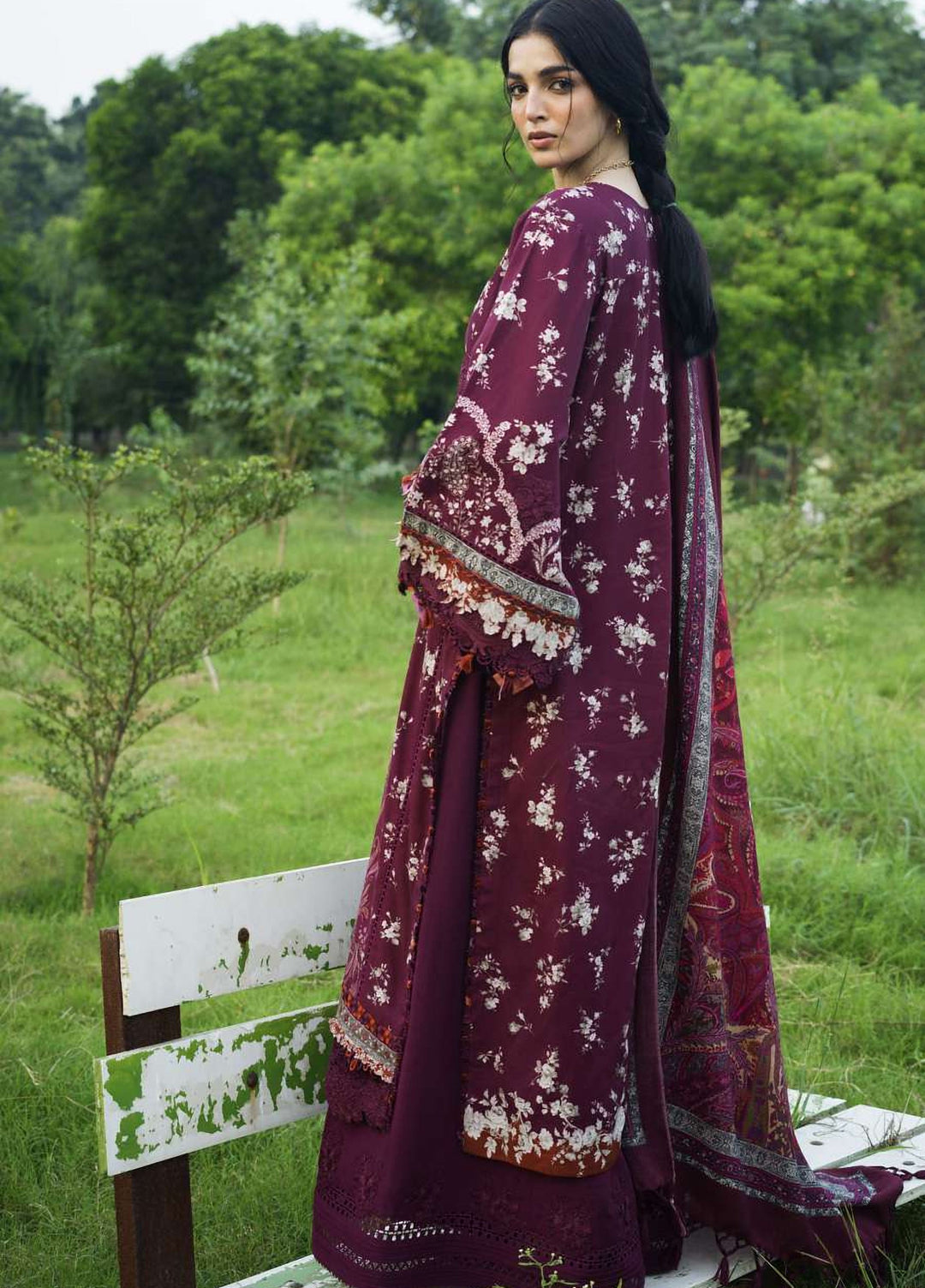 Wilderness by Elaf Unstitched Printed Khaddar 3 Piece Suit EL26UW Rowan EWR-2A - Winter Collection