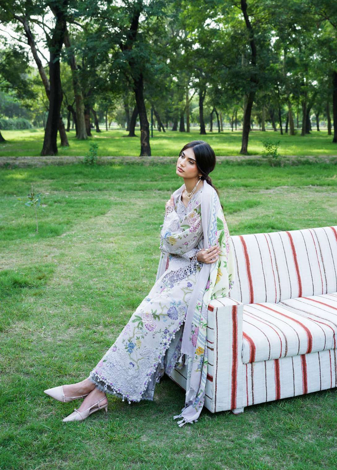 Wilderness by Elaf Unstitched Printed Khaddar 3 Piece Suit EL26UW Snowbelle EWR-7A - Winter Collection