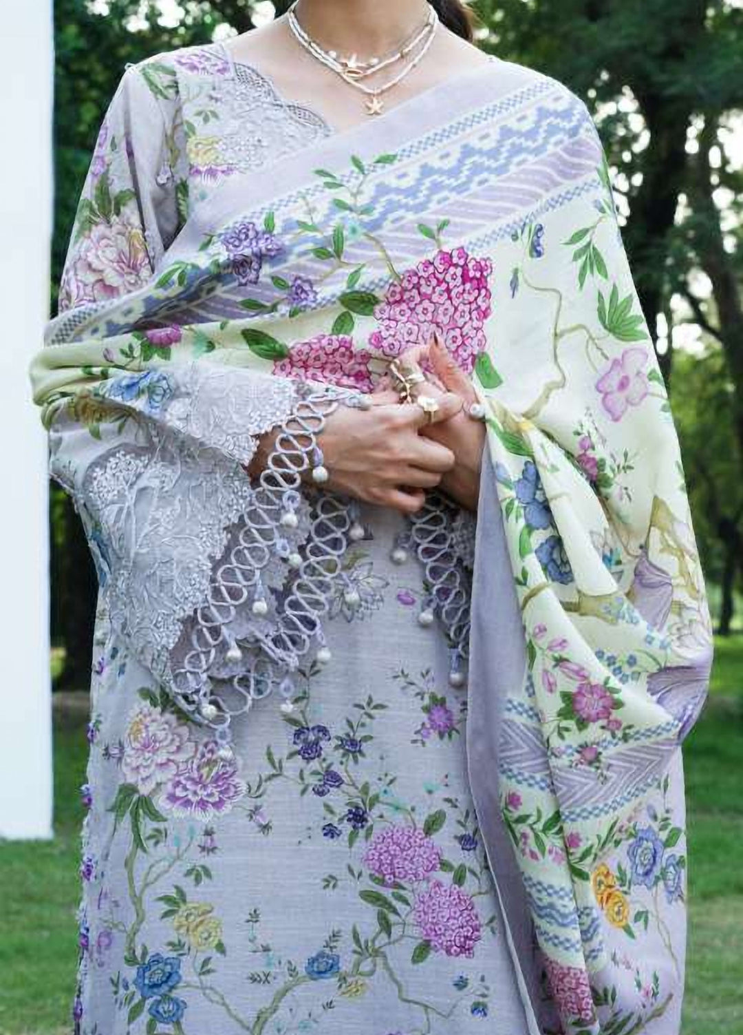 Wilderness by Elaf Unstitched Printed Khaddar 3 Piece Suit EL26UW Snowbelle EWR-7A - Winter Collection