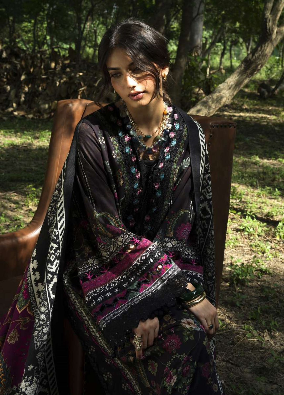 Wilderness by Elaf Unstitched Printed Marina 3 Piece Suit EL26UW Wilderness EWR-3B Marina Twilia - Winter Collection