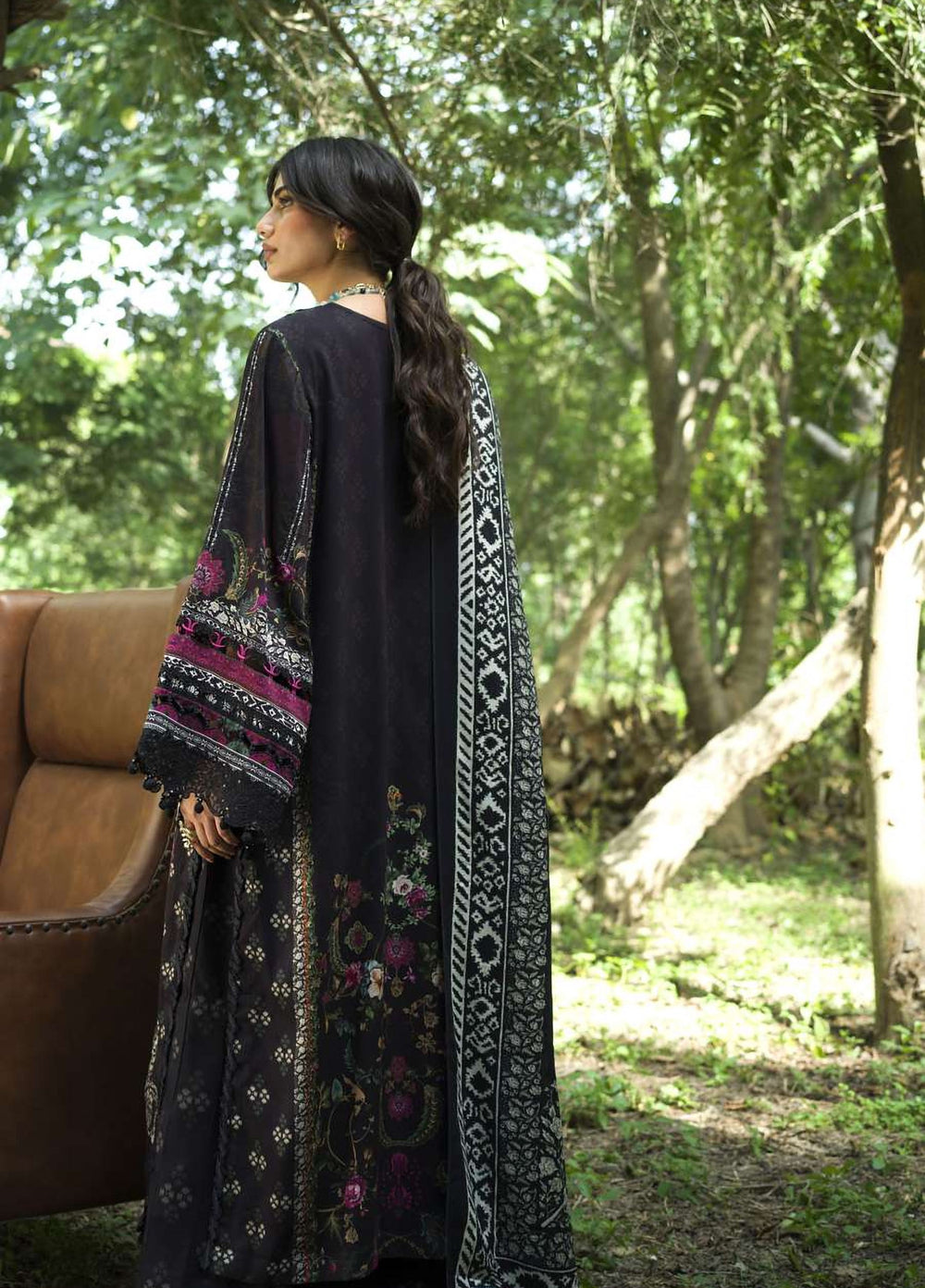 Wilderness by Elaf Unstitched Printed Marina 3 Piece Suit EL26UW Wilderness EWR-3B Marina Twilia - Winter Collection