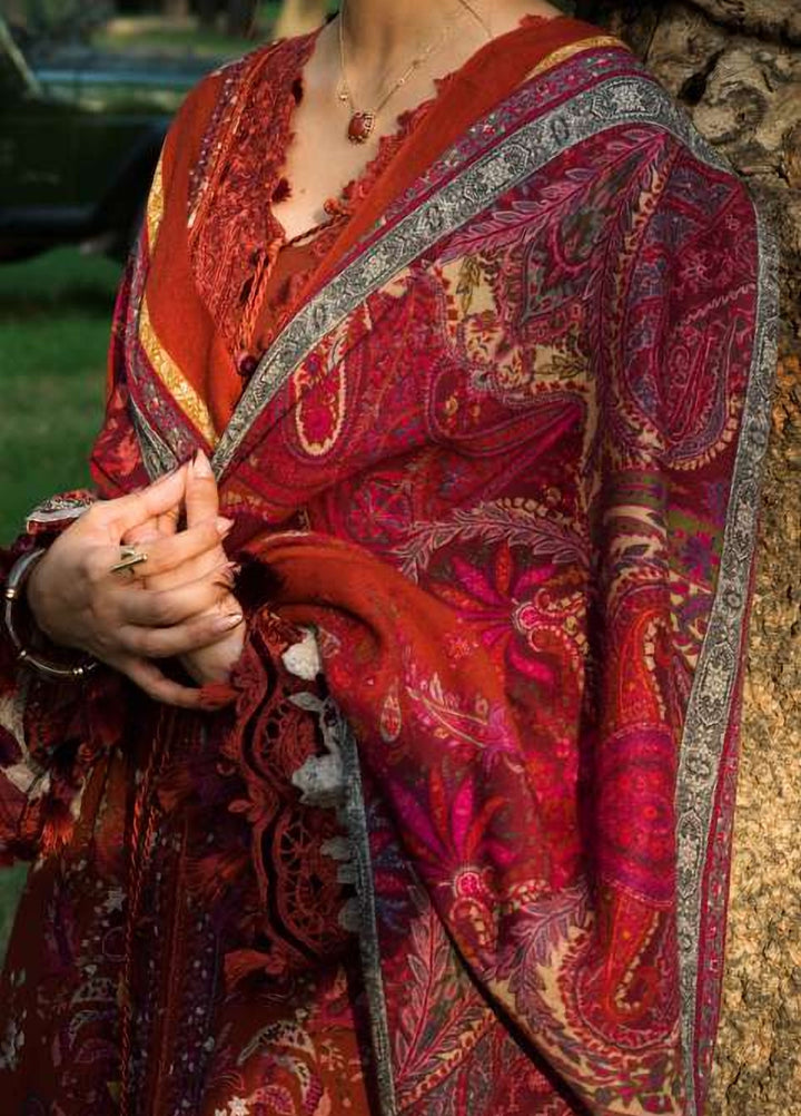 Wilderness by Elaf Unstitched Printed Khaddar 3 Piece Suit EL26UW Cinder EWR-2B - Winter Collection