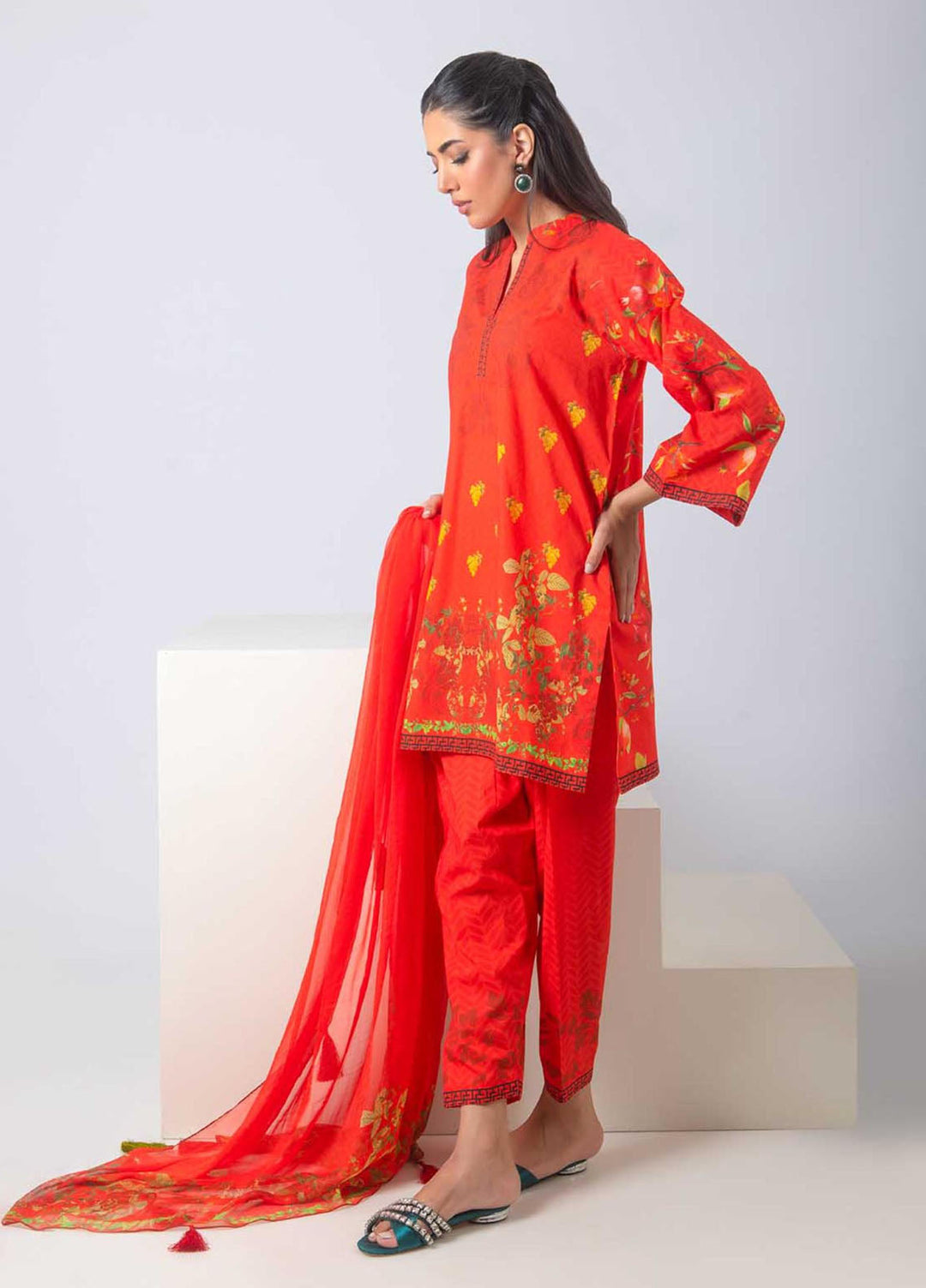 Misaal by Ayesha Somaya Printed Lawn Silk Suits Unstitched 3 Piece MAS25CS Eliza - Summer Collection