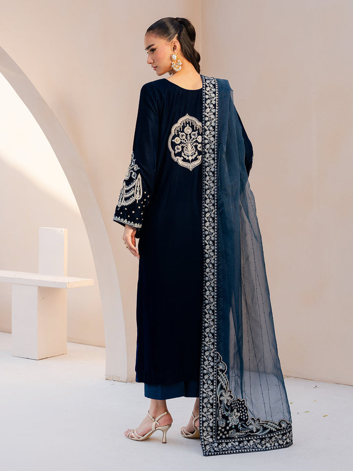 Le Tresor by Izel Pret Embroidered Velvet 3 Piece Suit Elora - Festive Collection