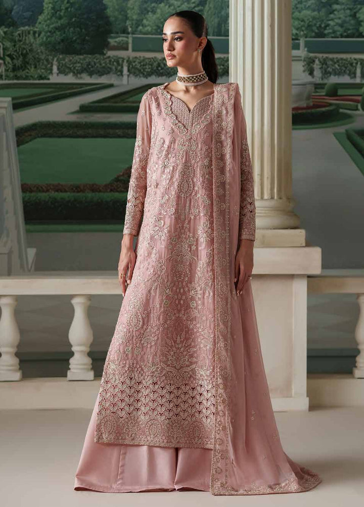 Modern Heirloom by Emaan Adeel Unstitched Embroidered Chiffon 3 Piece Suit EA26UMH Antique Blush - Festive Collection