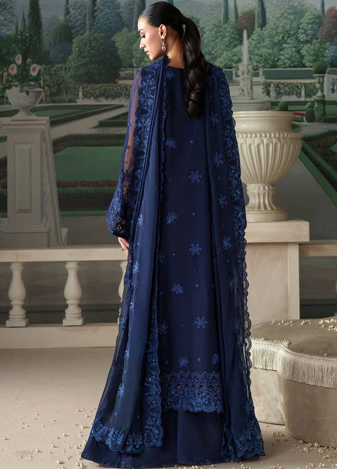Modern Heirloom by Emaan Adeel Unstitched Embroidered Chiffon 3 Piece Suit EA26UMH Coralia - Festive Collection