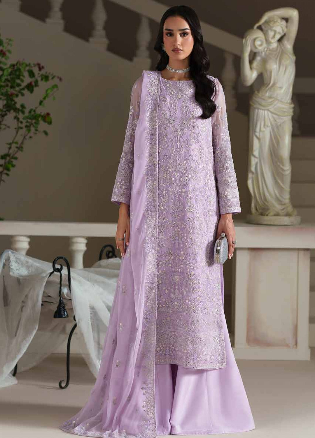 Modern Heirloom by Emaan Adeel Unstitched Embroidered Chiffon 3 Piece Suit EA26UMH Emmeline - Festive Collection