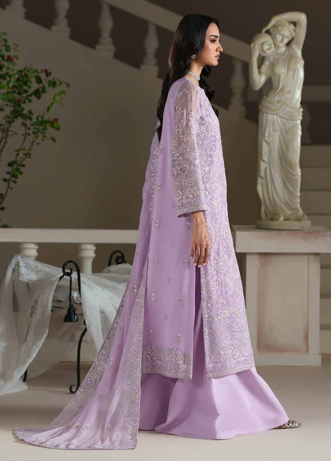 Modern Heirloom by Emaan Adeel Unstitched Embroidered Chiffon 3 Piece Suit EA26UMH Emmeline - Festive Collection