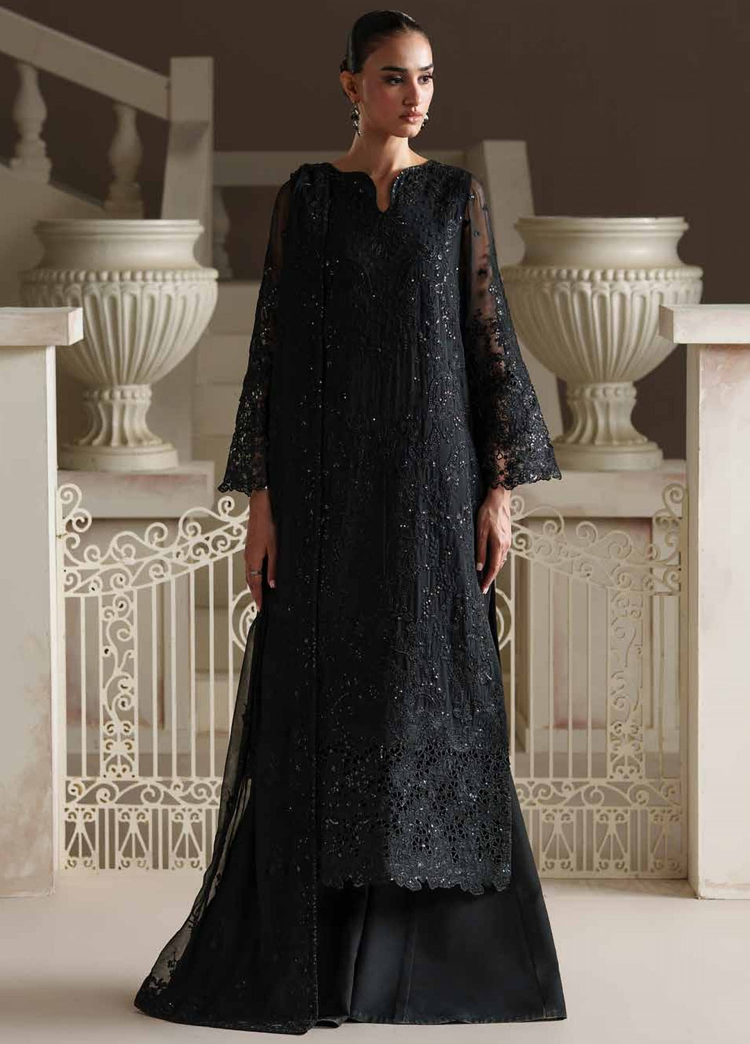 Modern Heirloom by Emaan Adeel Unstitched Embroidered Chiffon 3 Piece Suit EA26UMH Ottilie - Festive Collection
