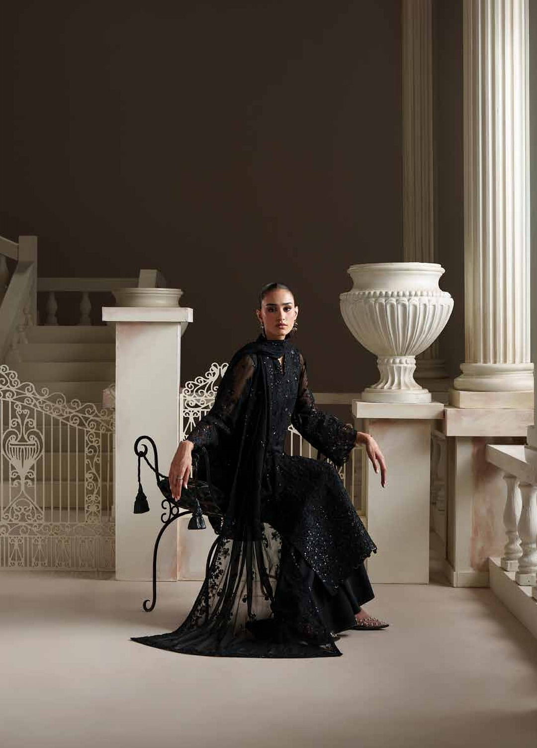 Modern Heirloom by Emaan Adeel Unstitched Embroidered Chiffon 3 Piece Suit EA26UMH Ottilie - Festive Collection