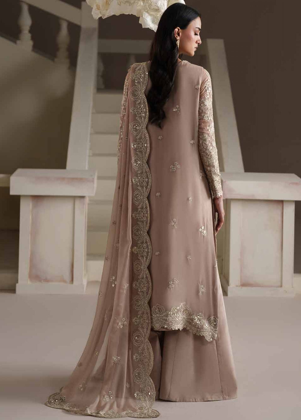 Modern Heirloom by Emaan Adeel Unstitched Embroidered Chiffon 3 Piece Suit EA26UMH Pearl Reverie - Festive Collection