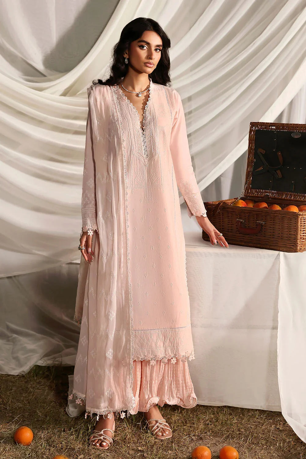 Gul Ahmed Unstitched Luxury Embroidered Lawn 3 Piece Suit GA26UGL KD-62002 - Festive Collection