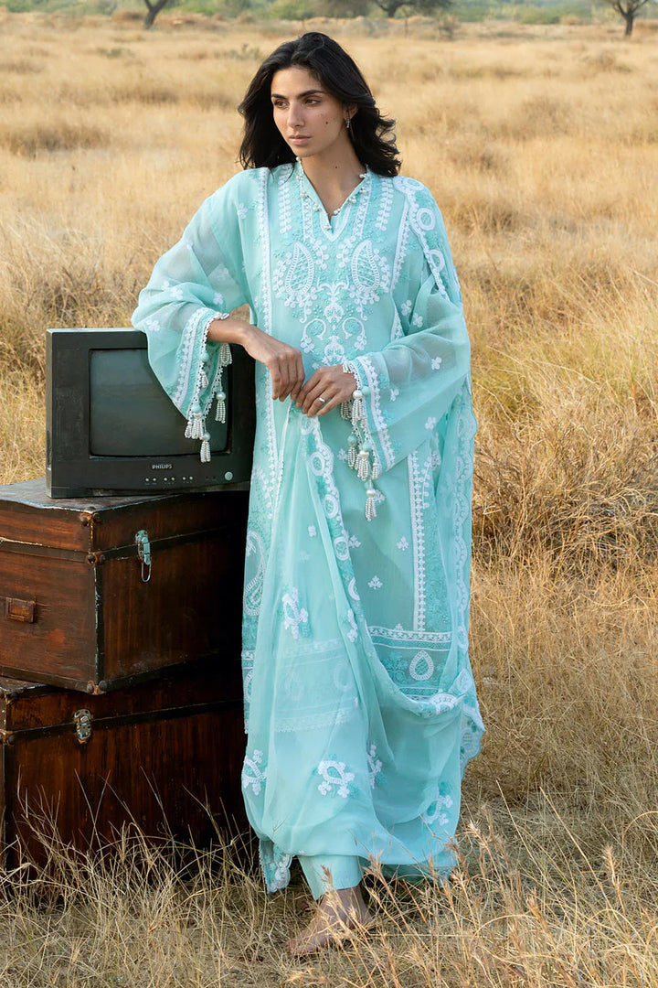 The Poetry of Luxury by Gul Ahmed Unstitched Embroidered Cotton Net 3 Piece Suit GA26UPL LE-62001 - Summer Collection