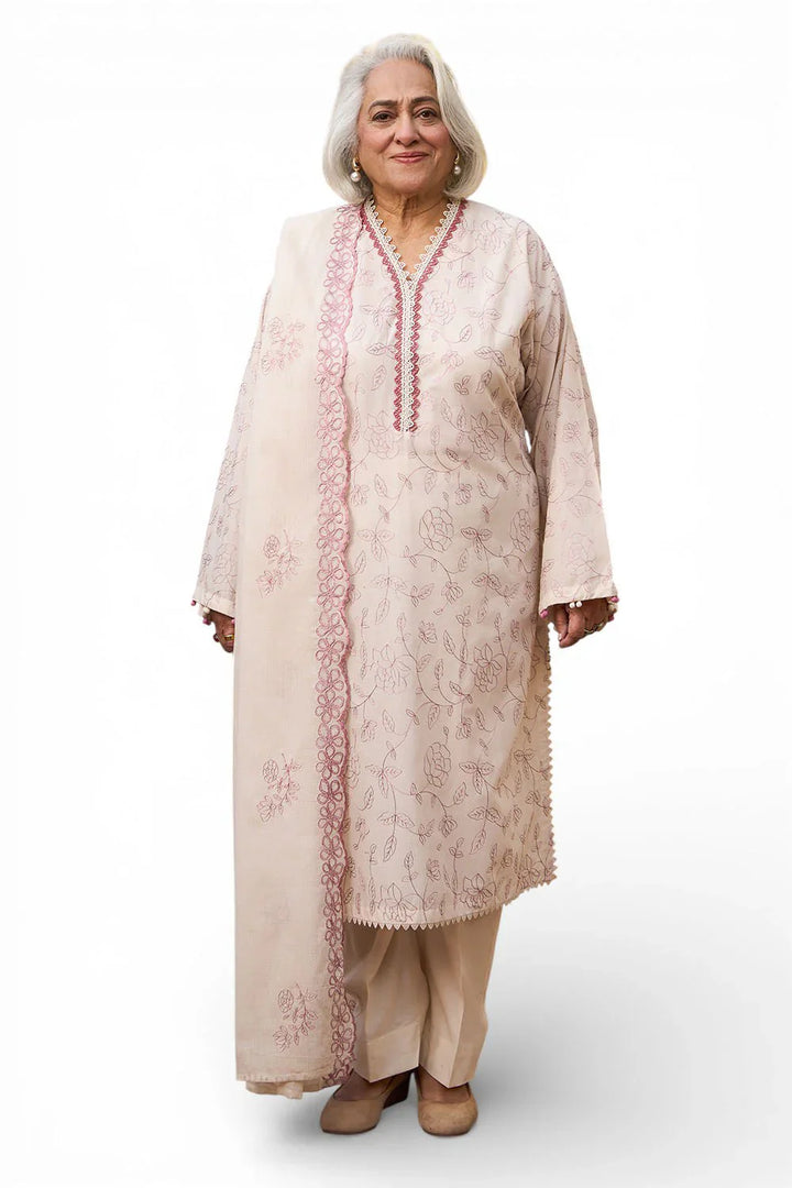 Tribute To Mother by Gul Ahmed Unstitched Embroidered Lawn 3 Piece Suit GA26UTM DN-62018 - Summer Collection