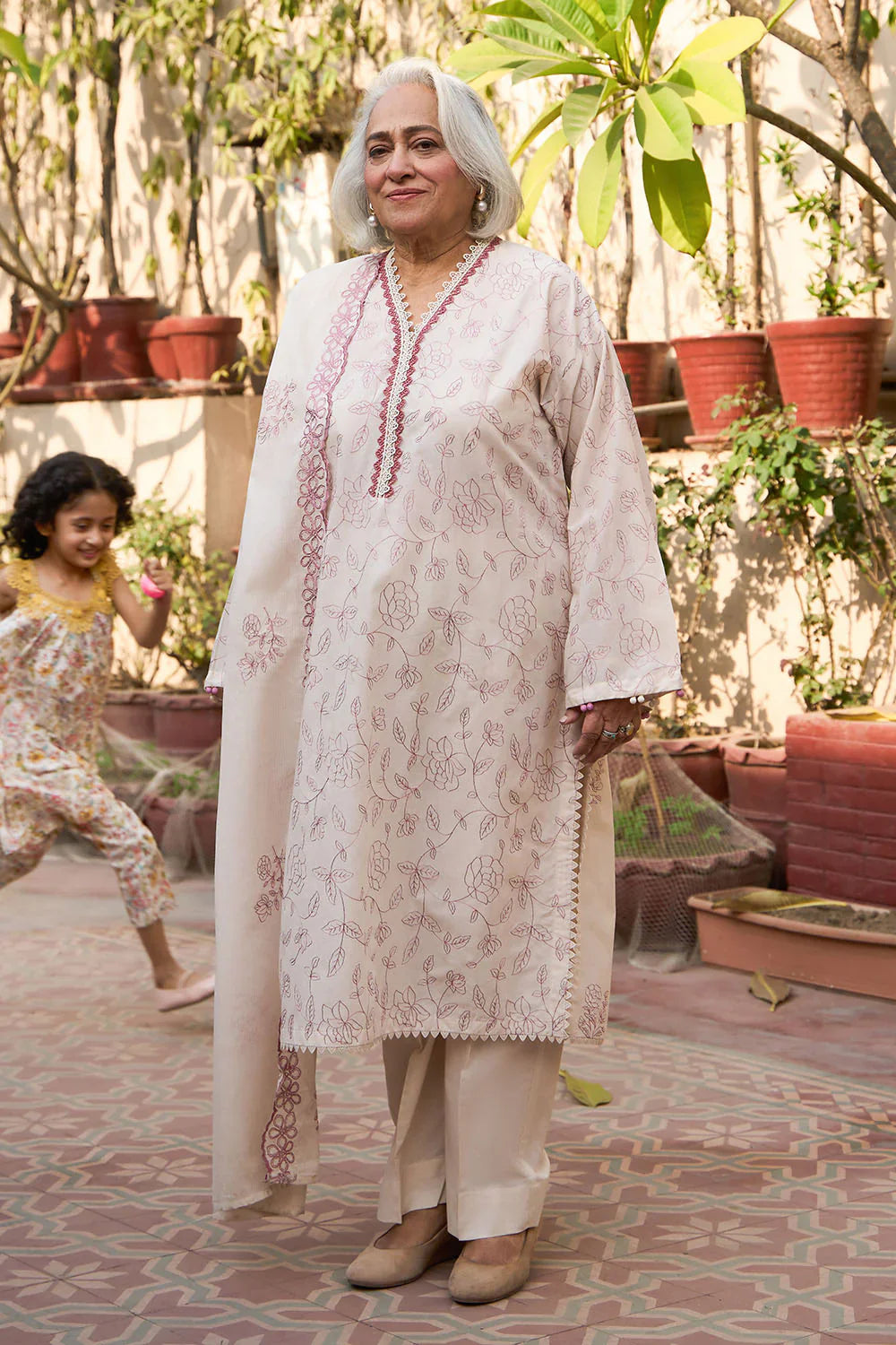Tribute To Mother by Gul Ahmed Unstitched Embroidered Lawn 3 Piece Suit GA26UTM DN-62018 - Summer Collection