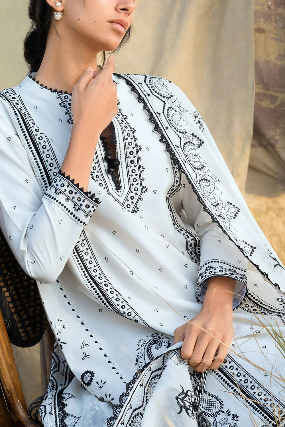 The Poetry of Luxury by Gul Ahmed Unstitched Embroidered Lawn 3 Piece Suit GA26UPL PM-62051 - Summer Collection