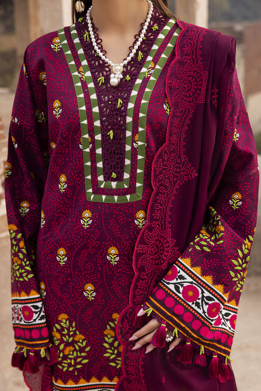 Mitti ki Khusboo by Gul Ahmed Unstitched Embroidered Lawn 3 Piece Suit GA26UMK DN-62013 - Summer Collection