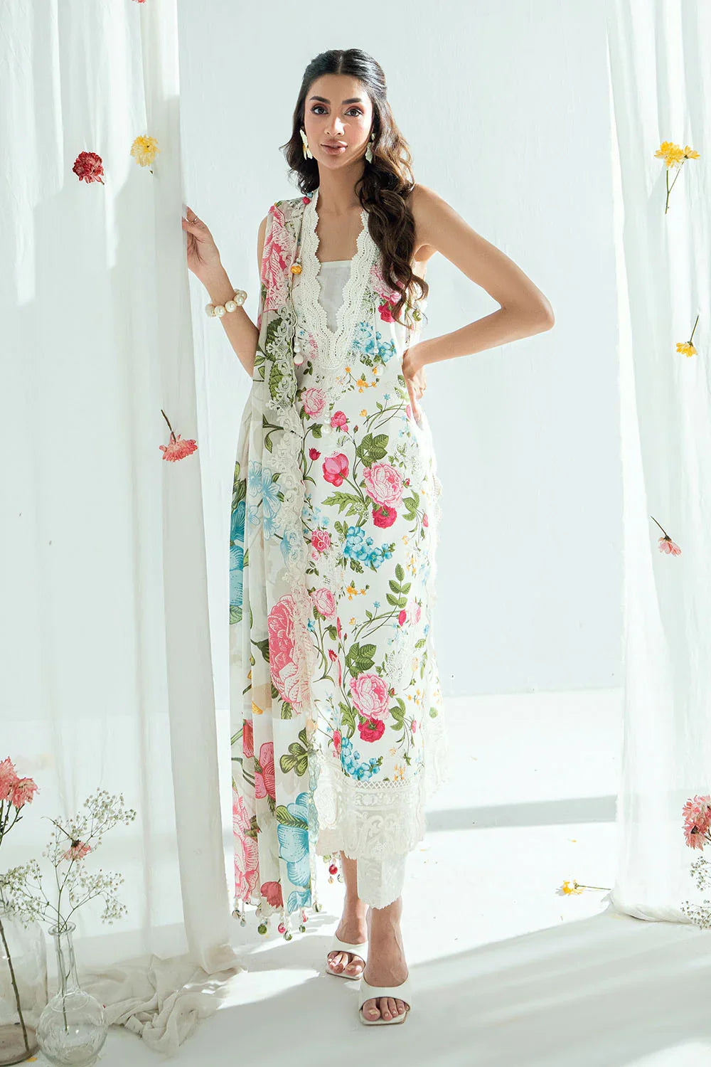Mitti ki Khusboo by Gul Ahmed Unstitched Embroidered Lawn 3 Piece Suit GA26UMK DN-62024 - Summer Collection