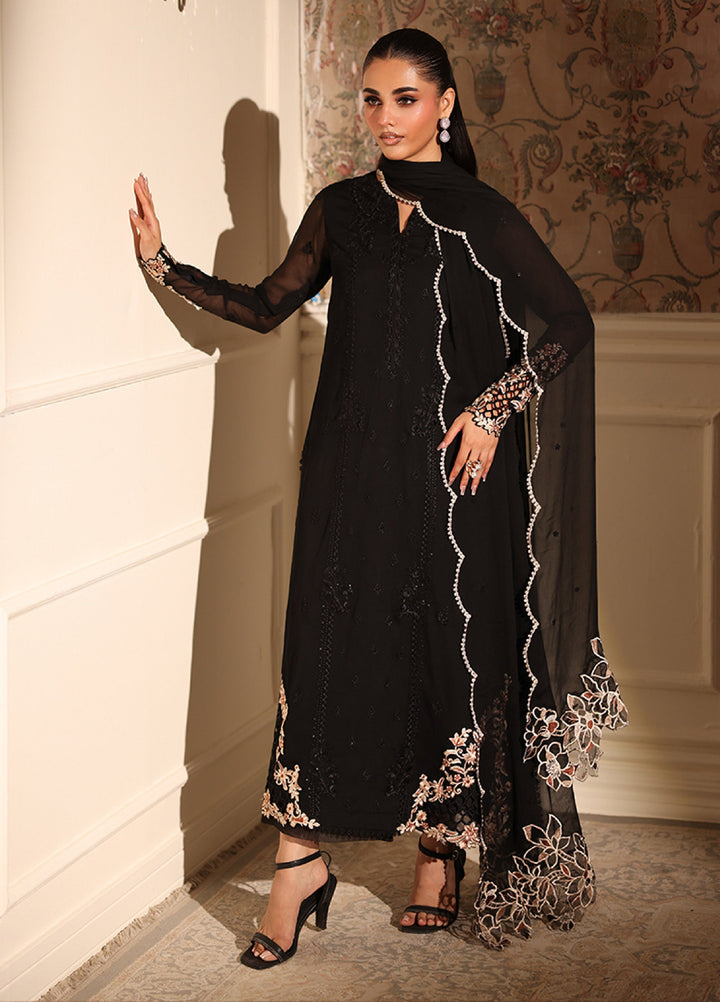 Ensembles by Azure Embroidered Unstitched Chiffon Suits 3 Piece AZU25EU ES-116 Dusken Lace - Festive Collection