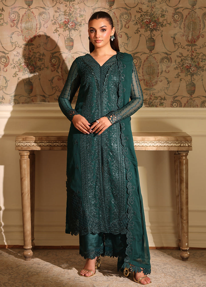 Ensembles by Azure Embroidered Unstitched Chiffon Suits 3 Piece AZU25EU ES-118 Enchanted Forest - Festive Collection
