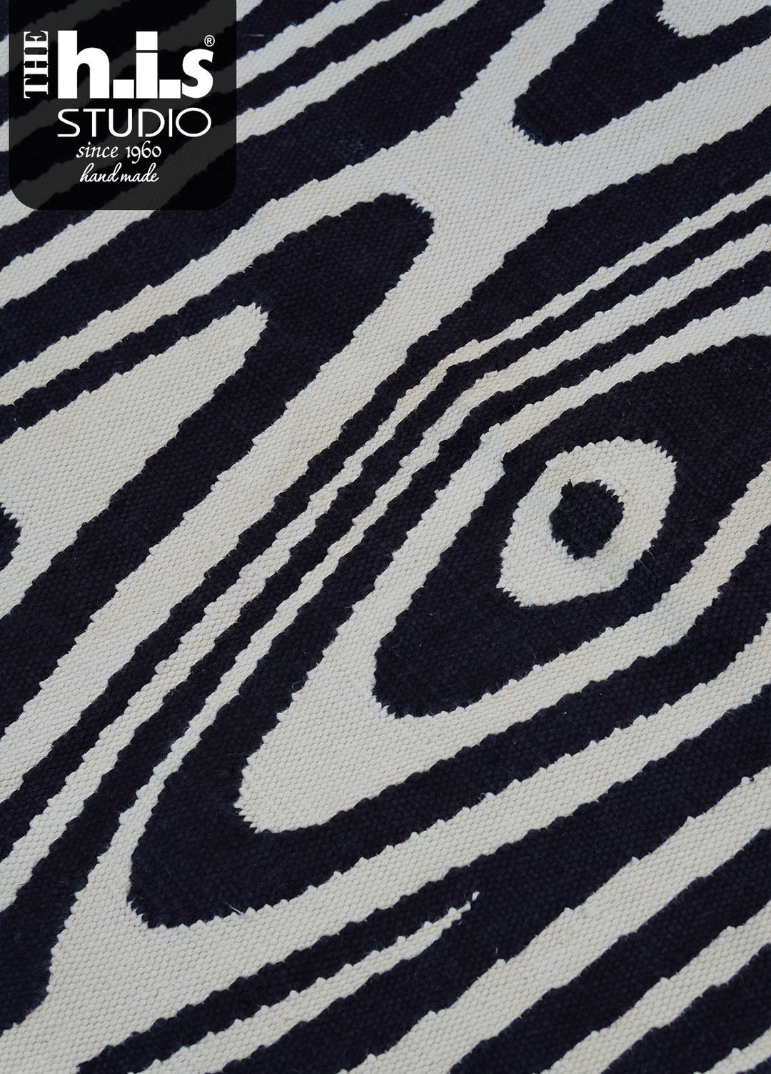The h.i.s studio Area Rugs Eye R- 25001-Bone/Black