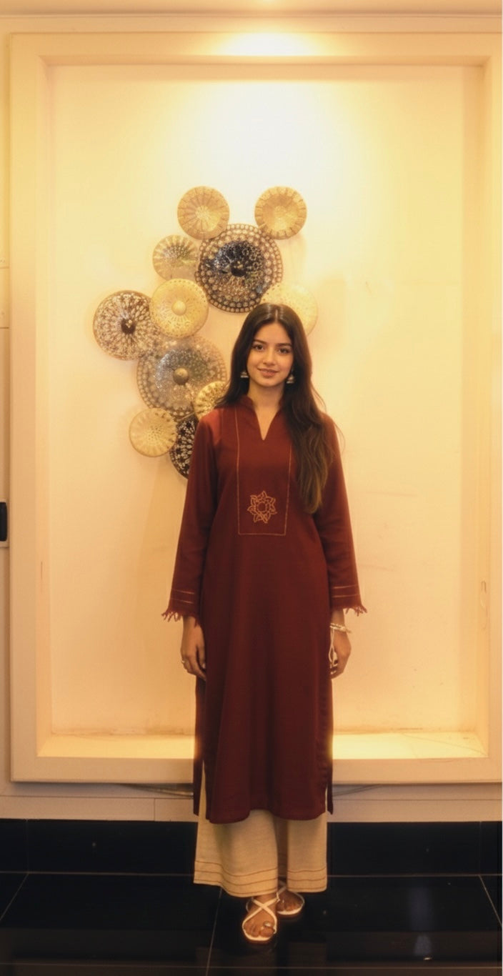 Syah Women RTW Embroidered Khaddar 2 Piece Suit Zareen - Casual Collection