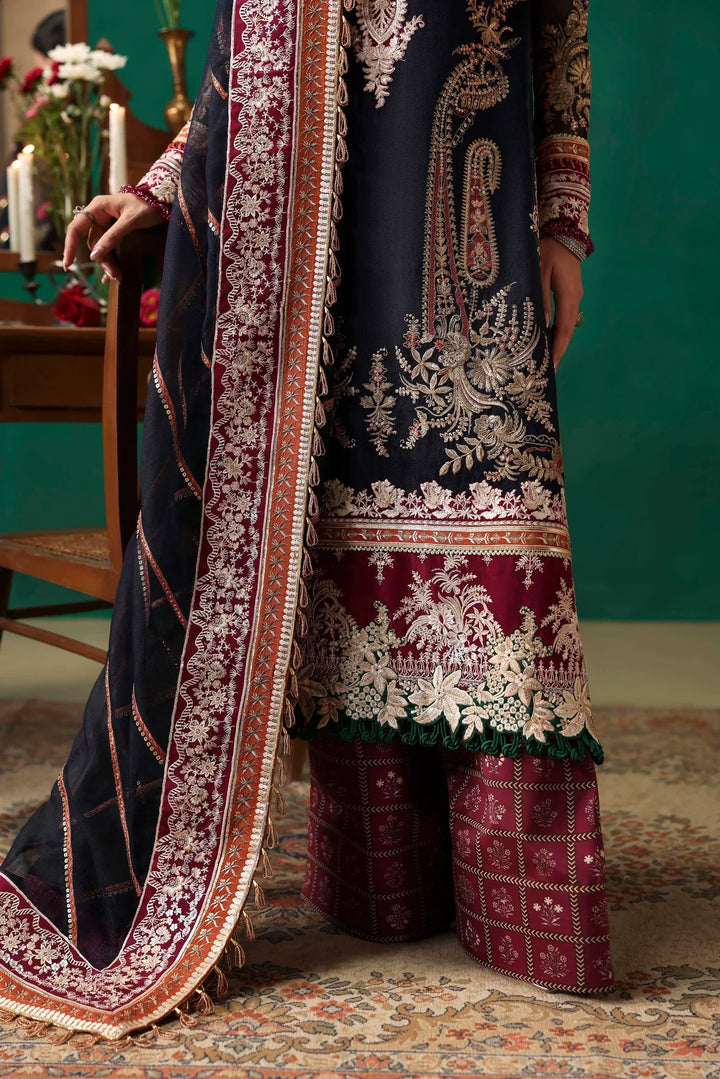 Sable Vogue Unstitched Embroidered Net 3 Piece Suit SV26UL FC-05-25 - Summer Collection