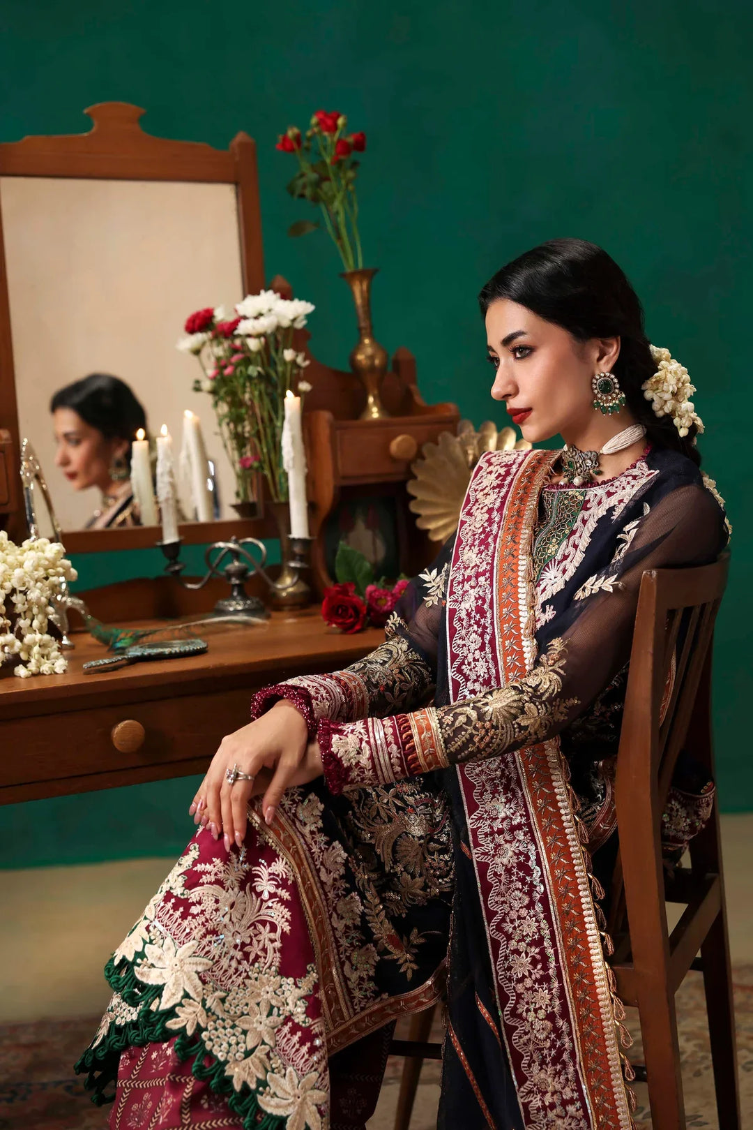 Sable Vogue Unstitched Embroidered Net 3 Piece Suit SV26UL FC-05-25 - Summer Collection
