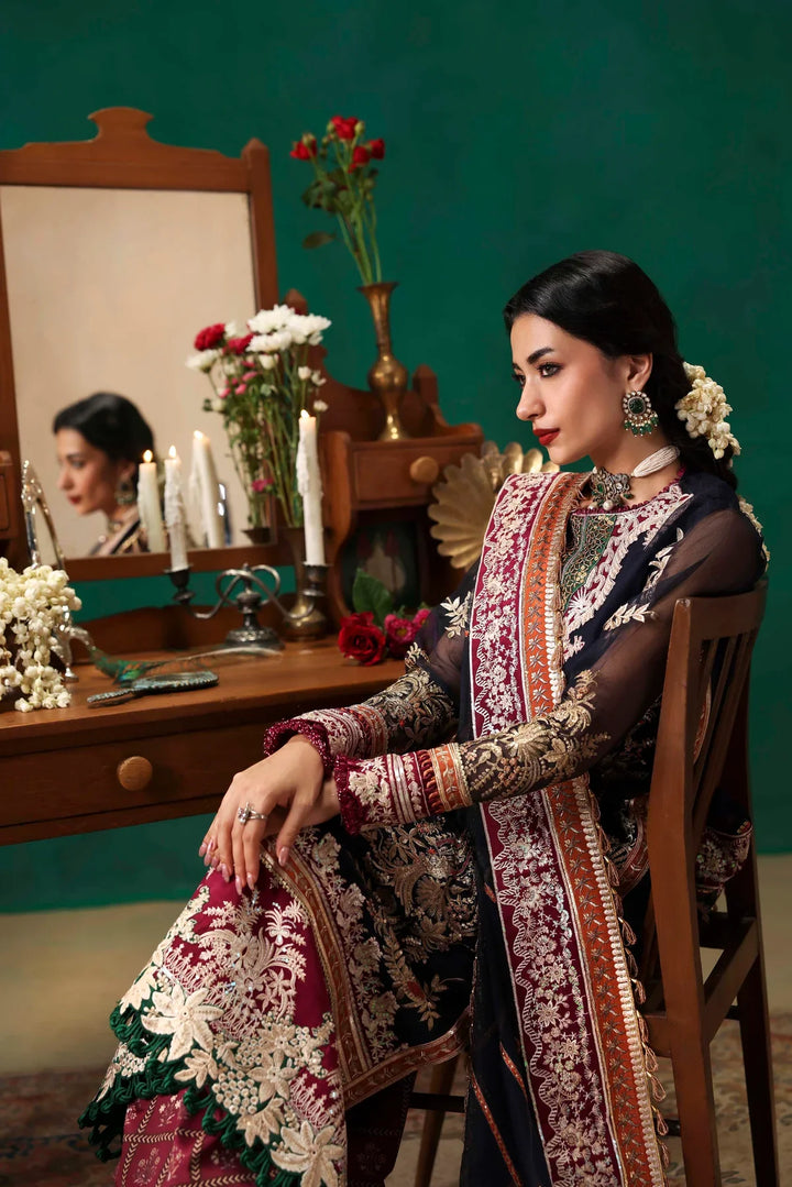Sable Vogue Unstitched Embroidered Net 3 Piece Suit SV26UL FC-05-25 - Summer Collection