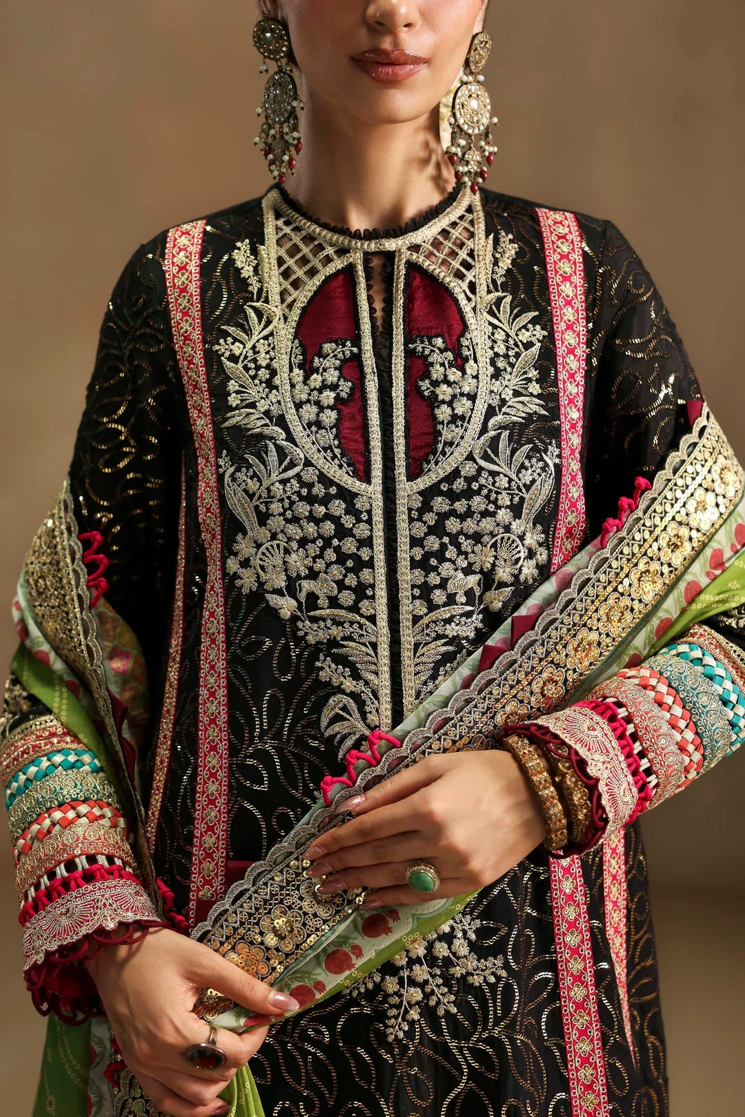 Sable Vogue Unstitched Embroidered Raw Silk 3 Piece Suit SV26UL FC-06-25 - Summer Collection