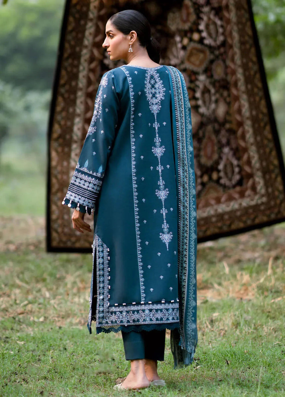 Florent Embroidered Khaddar Suits Unstitched 3 Piece FL25FU FL-01 A - Formals Collection