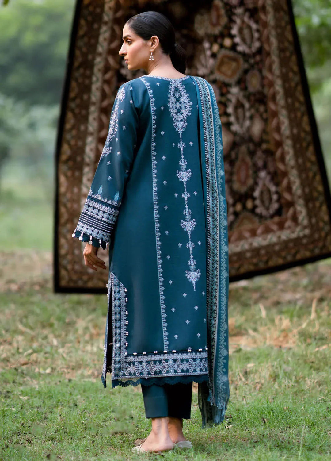 Florent Embroidered Khaddar Suits Unstitched 3 Piece FL25FU FL-01 A - Formals Collection