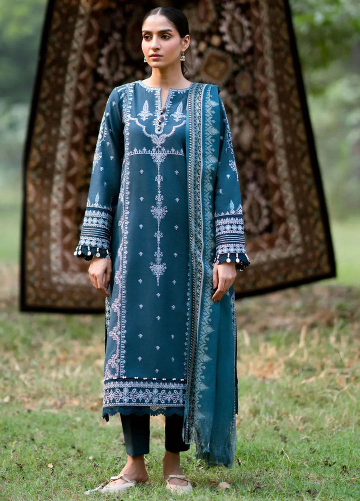 Florent Embroidered Khaddar Suits Unstitched 3 Piece FL25FU FL-01 A - Formals Collection