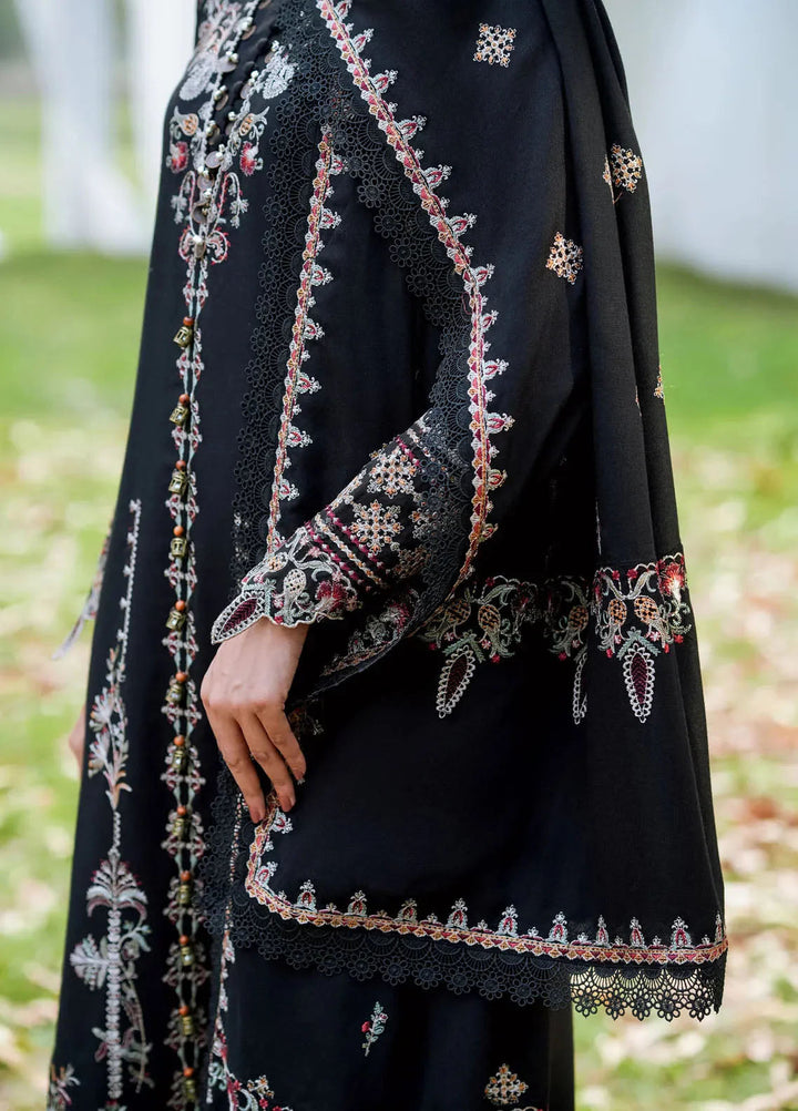 Florent Embroidered Leather Peach Suits Unstitched 3 Piece FL25FU FL-02 A - Formals Collection