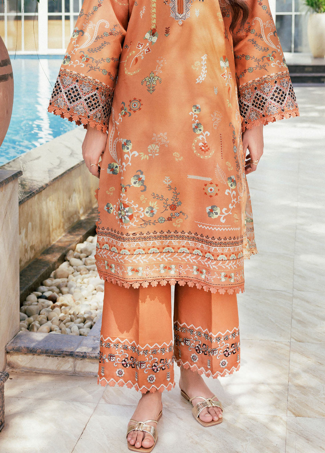 Zync by Florent Embroidered Viscose Suits Unstitched 3 Piece FL25IM FL-1A - Winter Collection