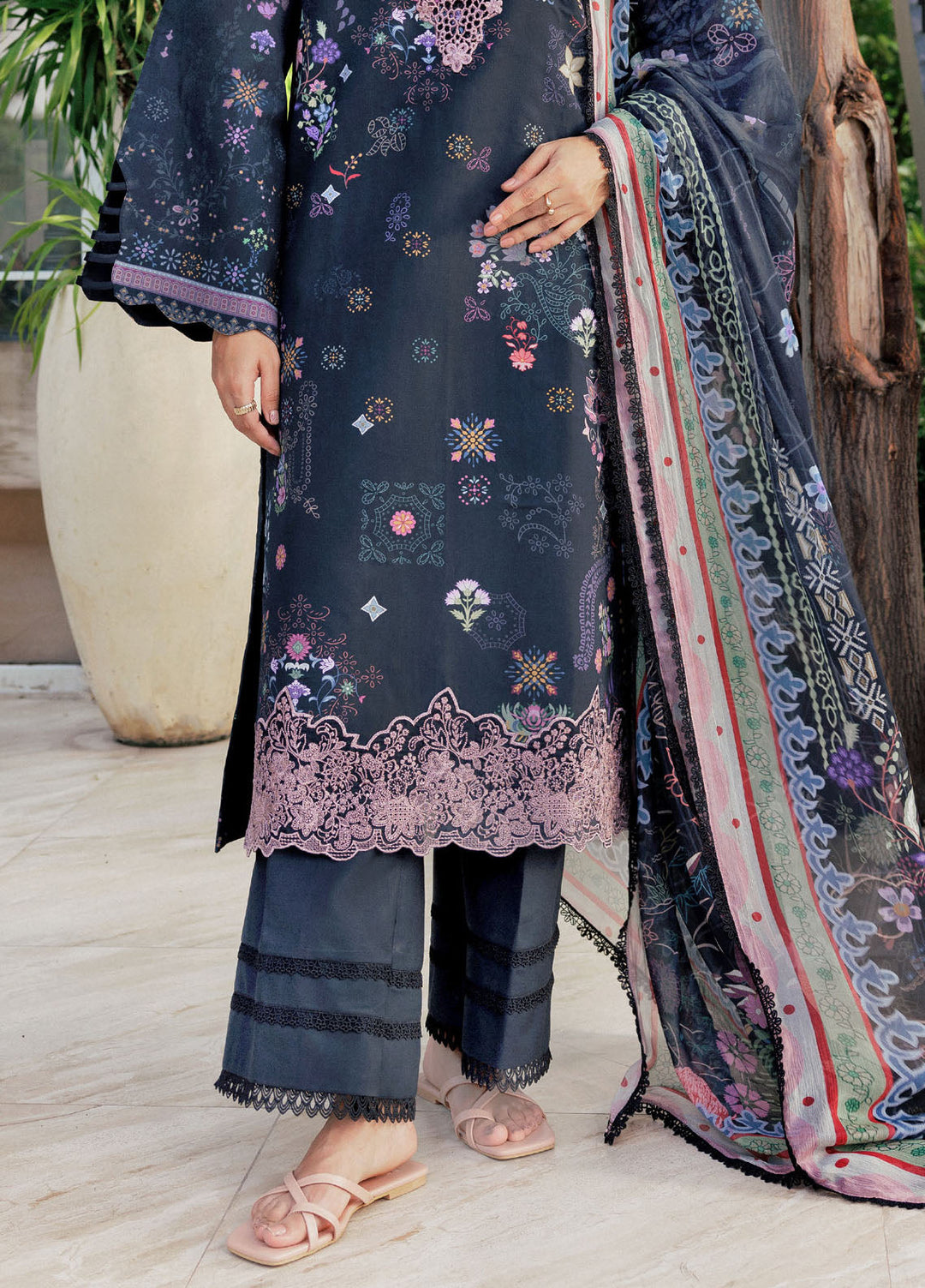 Zync by Florent Embroidered Viscose Suits Unstitched 3 Piece FL25IM FL-9A - Winter Collection